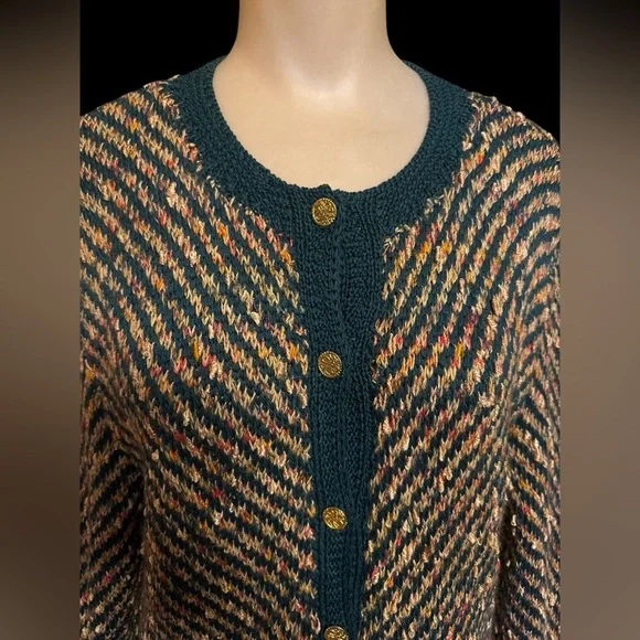 Vintage Peruvian Connection Handknit Cardigan Sweater Large - Picture 2 of 5